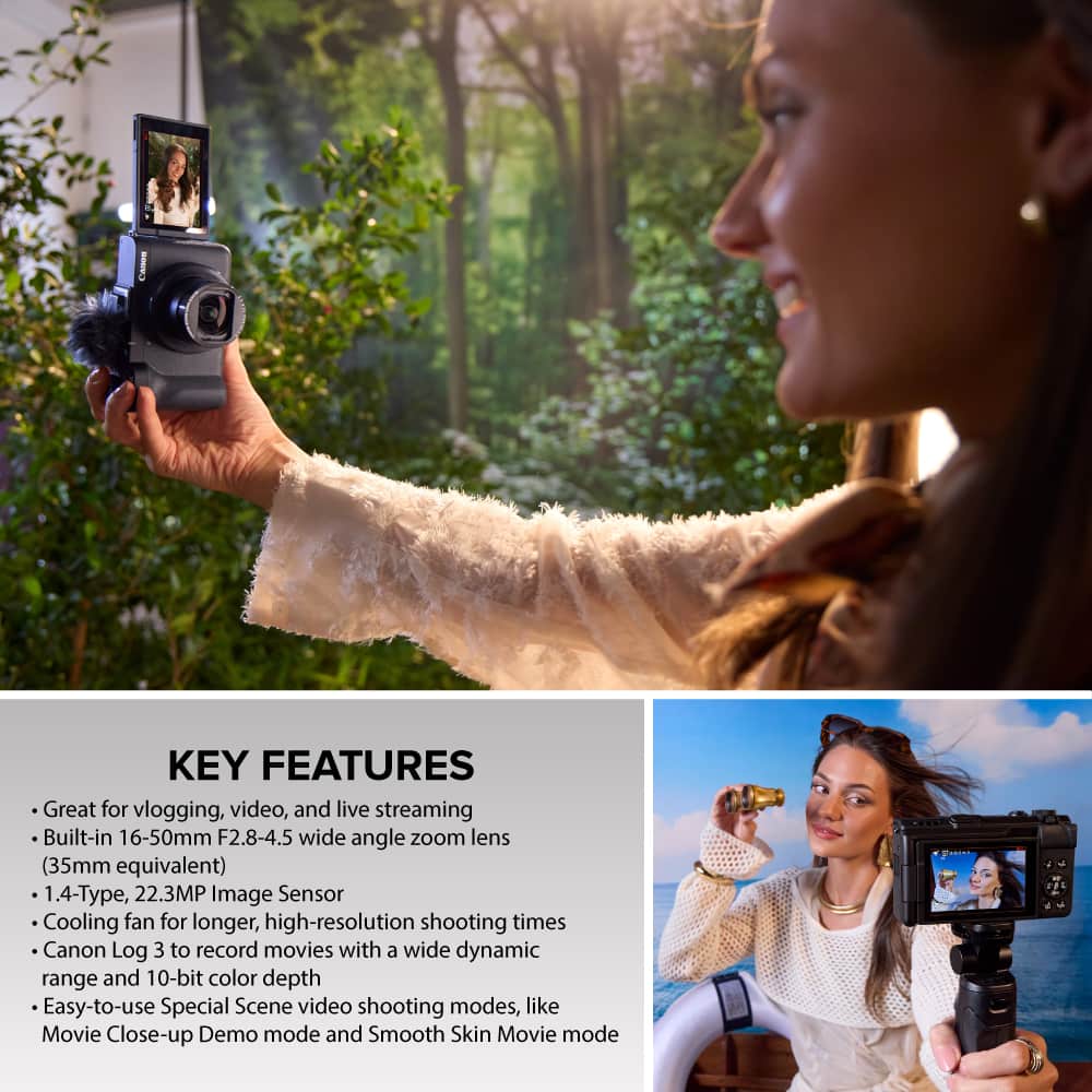 Canon PowerShot V1 4K 24.2MP Large Sensor Compact Digital Camera – Black (Brand New)