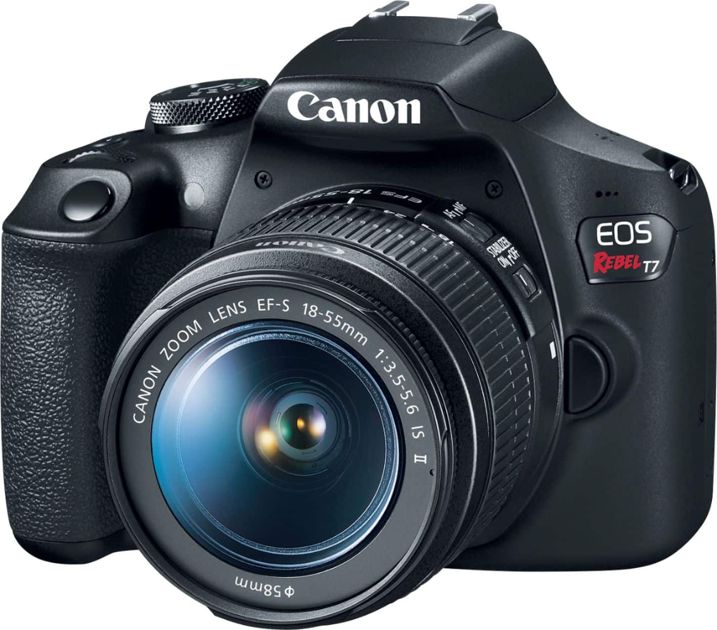 Canon EOS Rebel T7 DSLR Camera Two Lens Kit with EF-S 18-55mm & EF 75-300mm Lenses – Black (Brand New)