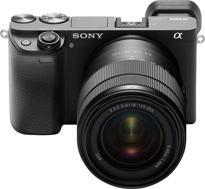 Sony Alpha 6400 APS-C Mirrorless Camera with E 18-135mm F3.5-5.6 OSS Lens – Black (Brand New)