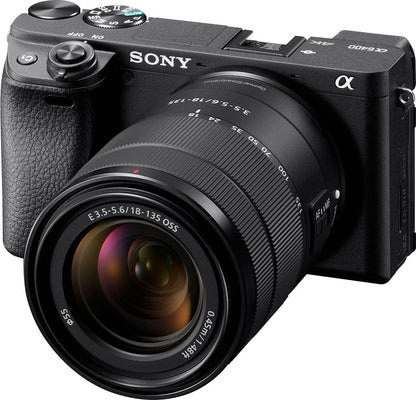 Sony Alpha 6400 APS-C Mirrorless Camera with E 18-135mm F3.5-5.6 OSS Lens – Black (Brand New)