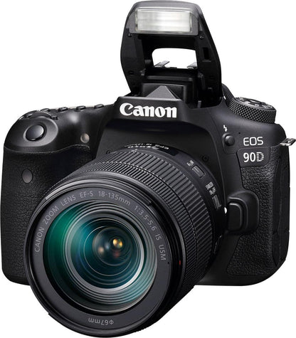 Canon EOS 90D DSLR Camera with EF-S 18-135mm Lens – Black (Brand New)