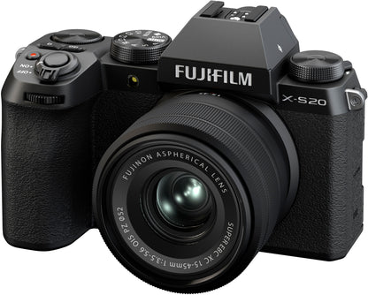 Fujifilm X-S20 Mirrorless Camera with XC 15-45mm F3.5-5.6 OIS PZ Lens Kit – Brand New