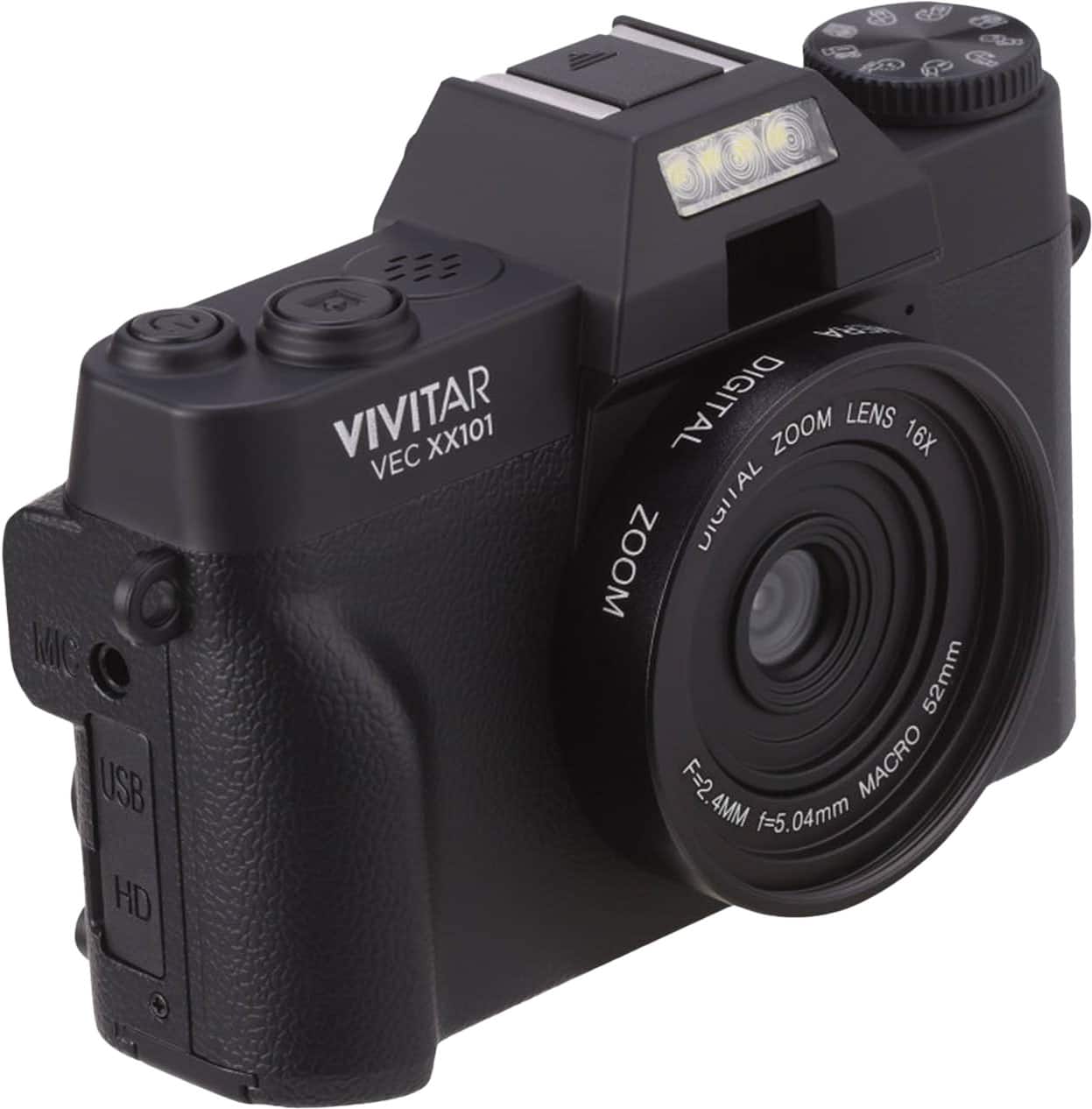Vivitar VECXX101 4K Ultra HD Digital Camera – Black (Brand New)