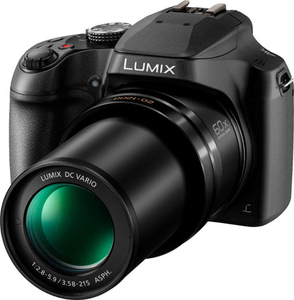 Panasonic LUMIX FZ80D 18.1MP 60x Zoom Point & Shoot Digital Camera – Black (Brand New)
