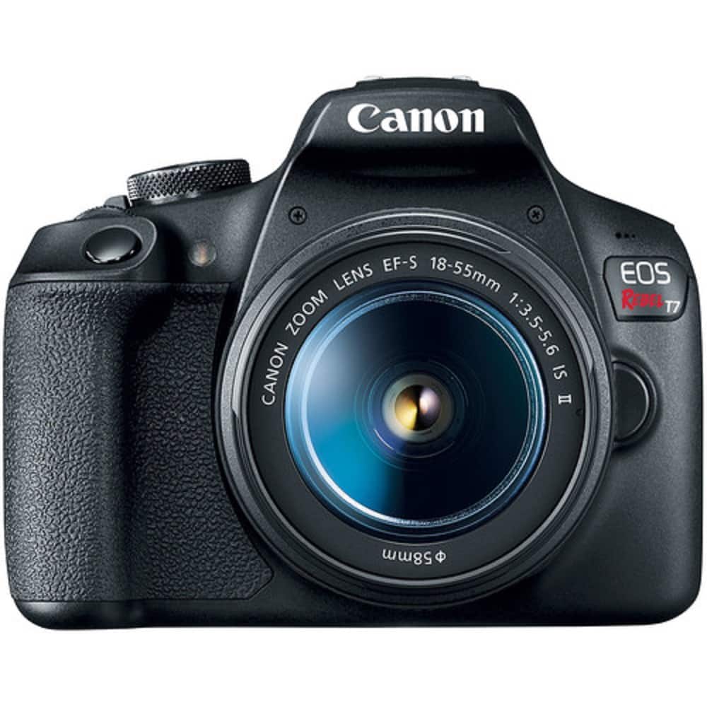 Canon EOS Rebel T7 DSLR with 18-55mm IS II Lens + 32GB + Gadget Bag Bundle