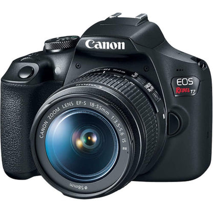 Canon EOS Rebel T7 DSLR with 18-55mm IS II Lens + 32GB + Gadget Bag Bundle