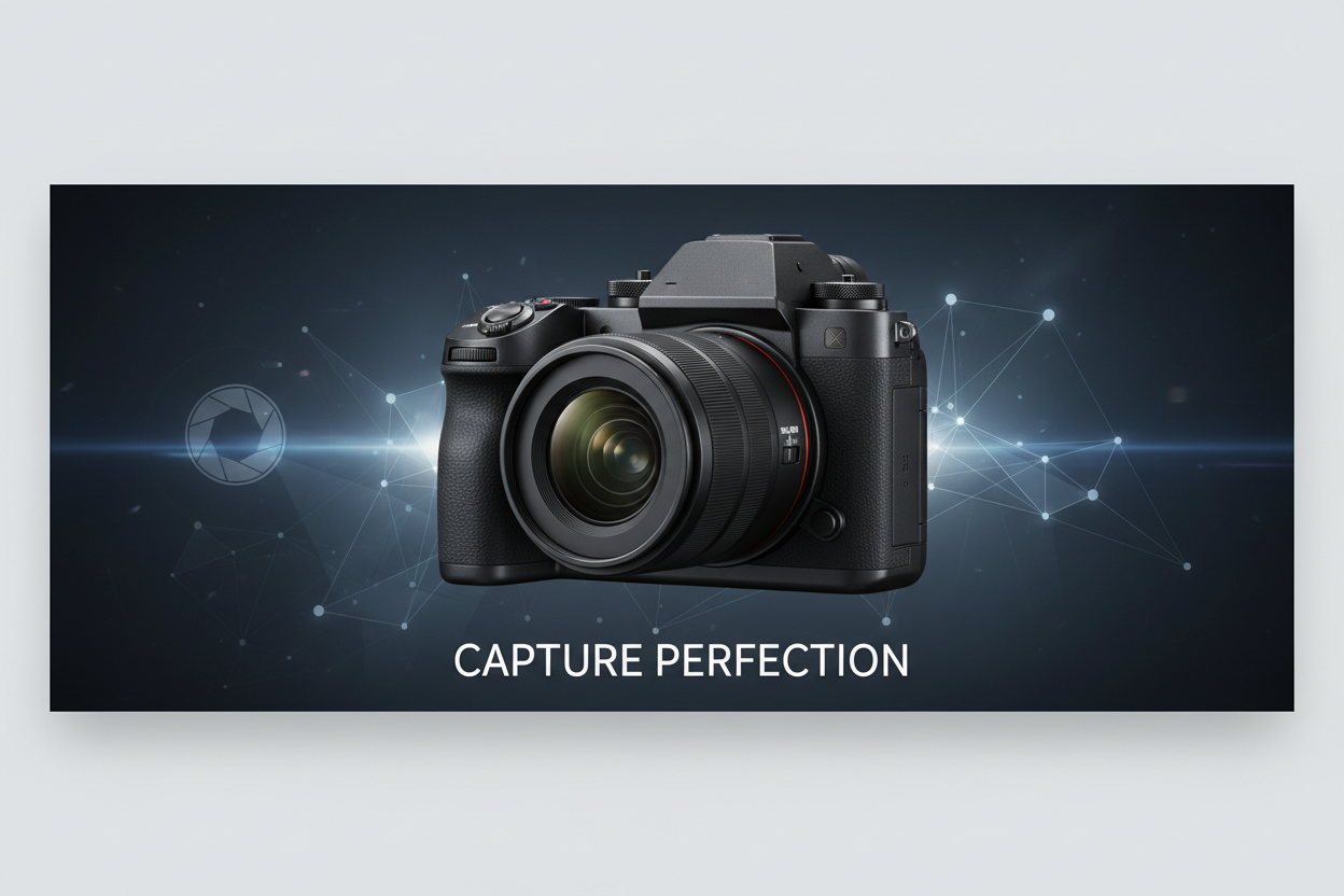 can you make digital camera banner with small size height image, don't add shop now button
