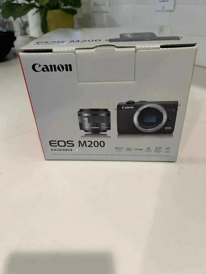 Canon EOS M200 24.1MP Mirrorless Camera with 15 - 45mm Lens - Black - digitalfocuspro