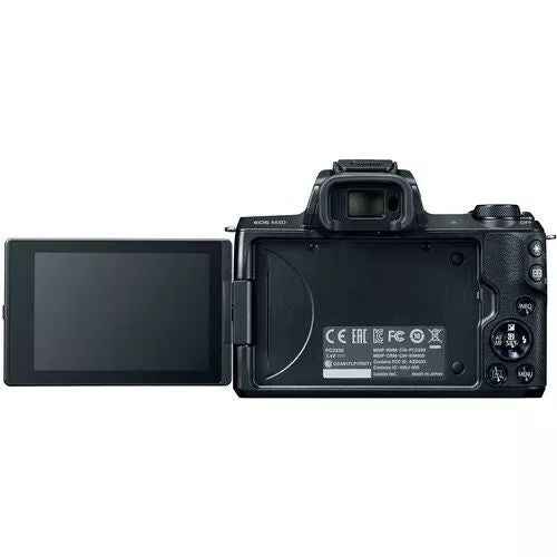 Canon EOS M50 24.1MP Mirrorless Camera with 15 - 45mm Lens - Black - digitalfocuspro