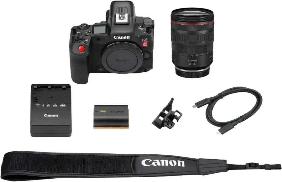 Canon EOS R5 C 45MP 8K Cinema Camera + RF 24 - 105mm f/4L Lens Kit - Black - digitalfocuspro