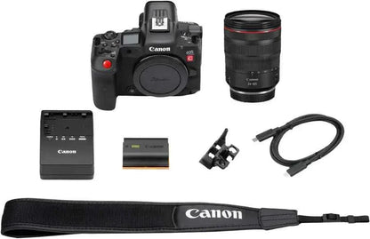 Canon EOS R5 C 45MP 8K Cinema Camera + RF 24 - 105mm f/4L Lens Kit - Black - digitalfocuspro
