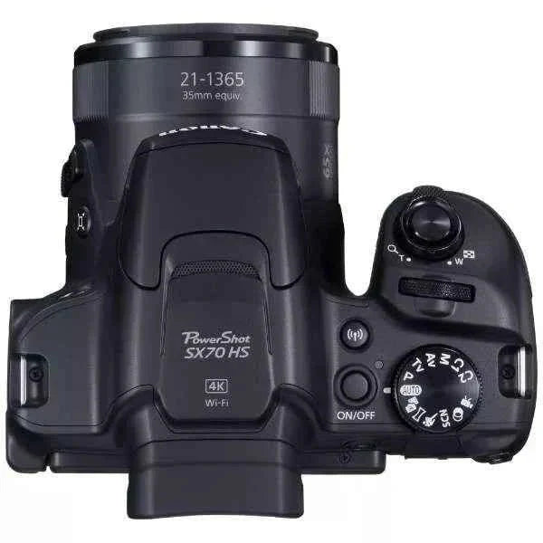 Canon PowerShot SX70 HS 20.3MP Bridge Camera - Black (65x Zoom, 4K) - digitalfocuspro