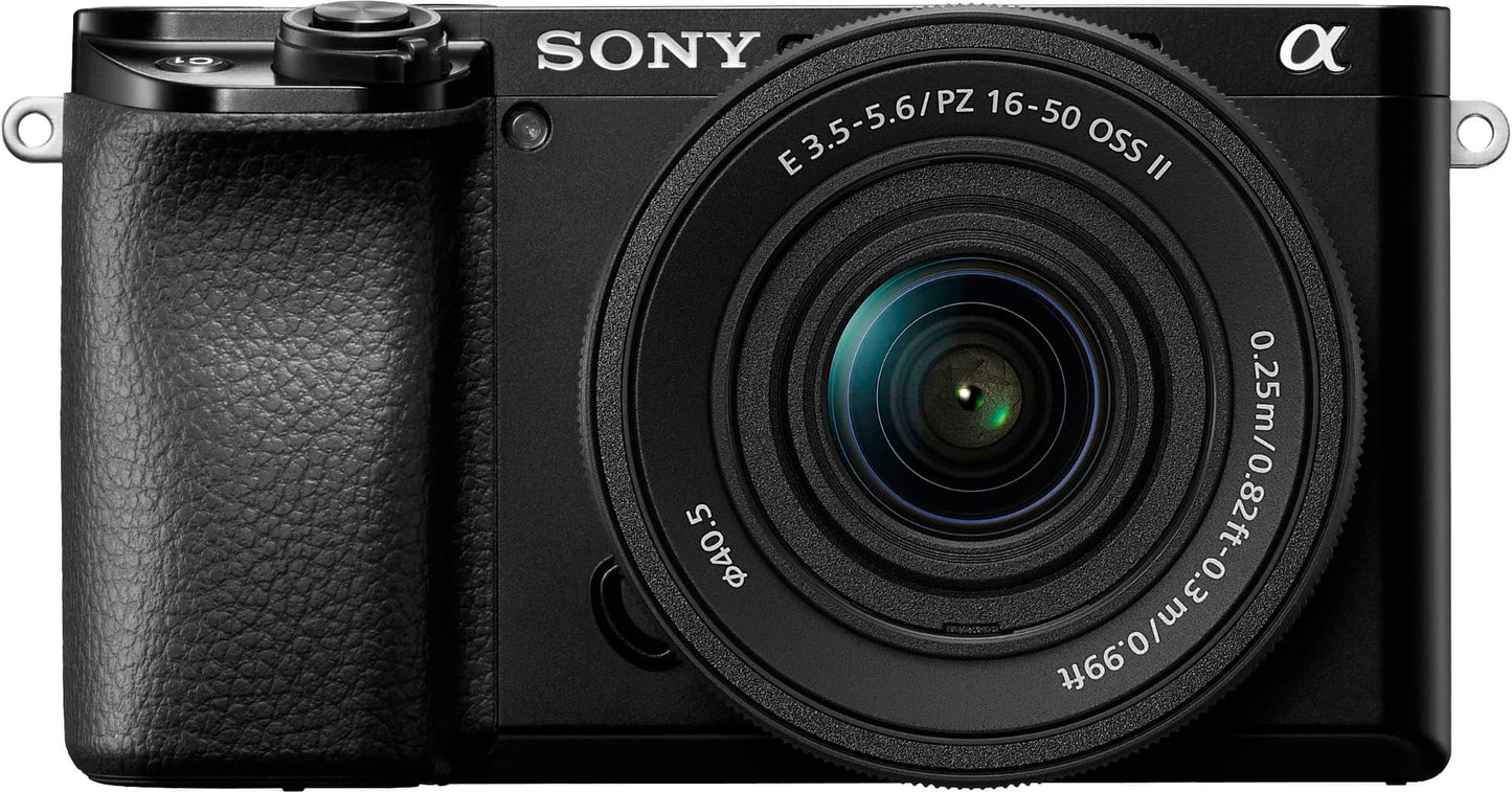 Sony Alpha 6100 APS-C Mirrorless Camera with E PZ 16-50mm & 55-210mm Two Lens Kit – Black (Brand New)