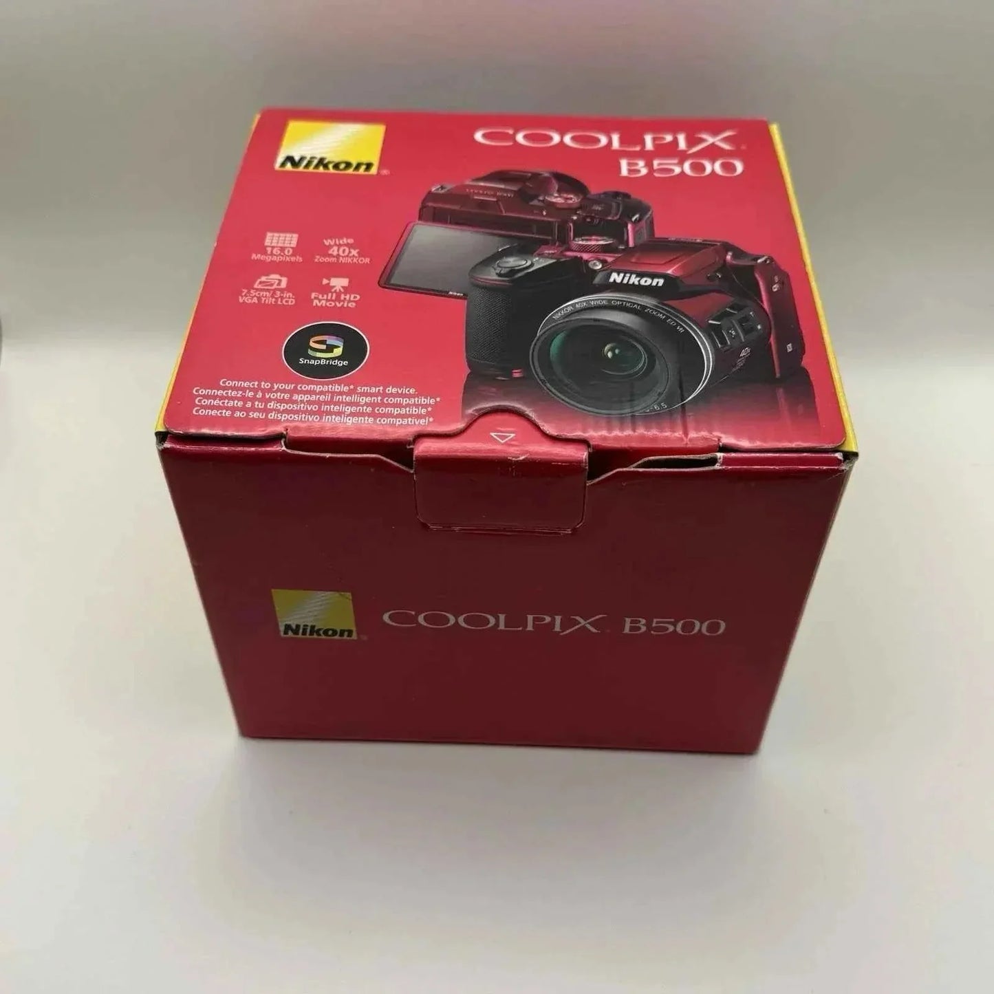 Nikon COOLPIX B500 16MP Bridge Camera - Red (40x Zoom, Full HD) - digitalfocuspro