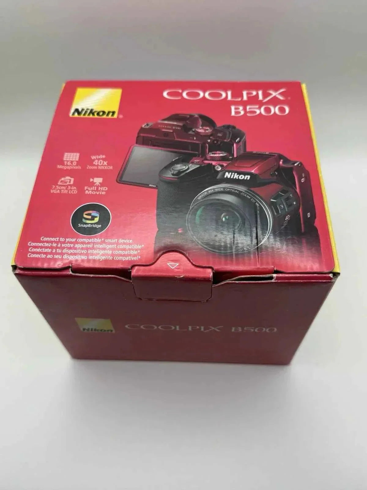 Nikon COOLPIX B500 16MP Bridge Camera - Red (40x Zoom, Full HD) - digitalfocuspro