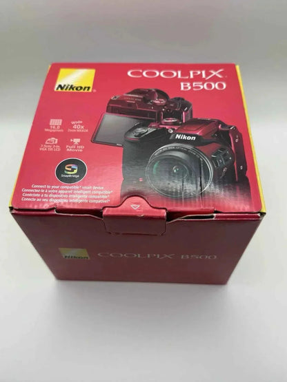 Nikon COOLPIX B500 16MP Bridge Camera - Red (40x Zoom, Full HD) - digitalfocuspro