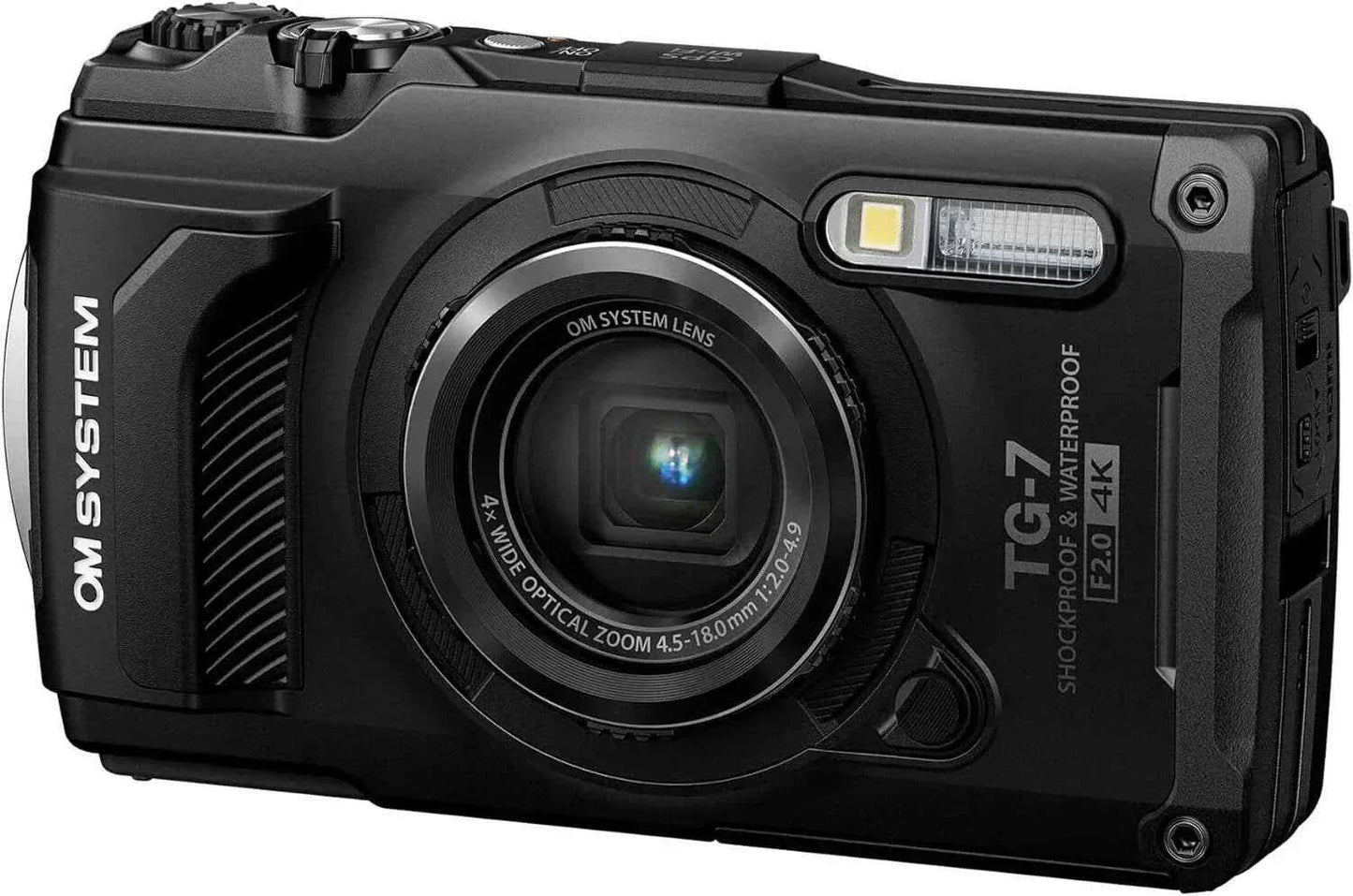 OM SYSTEM Tough TG - 7 12MP Waterproof Compact Camera - Black (4K) - digitalfocuspro