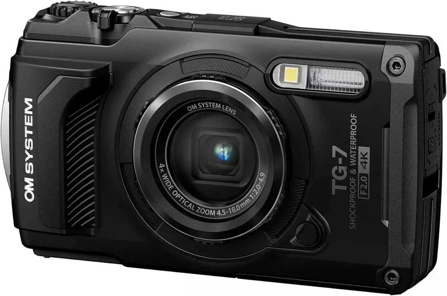 OM SYSTEM Tough TG - 7 12MP Waterproof Compact Camera - Black (4K) - digitalfocuspro