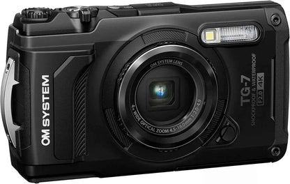 OM SYSTEM Tough TG - 7 12MP Waterproof Compact Camera - Black (4K) - digitalfocuspro