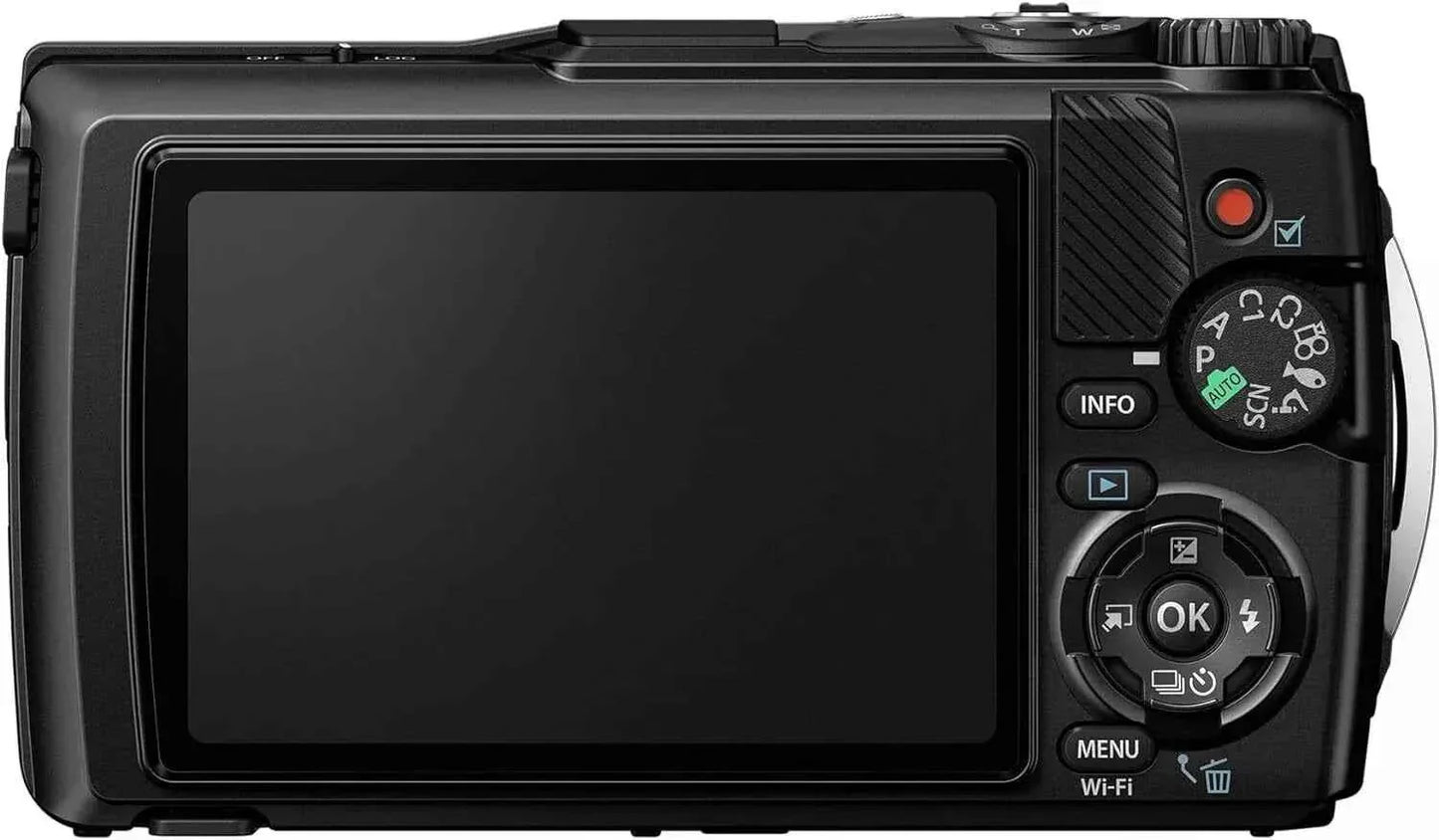OM SYSTEM Tough TG - 7 12MP Waterproof Compact Camera - Black (4K) - digitalfocuspro