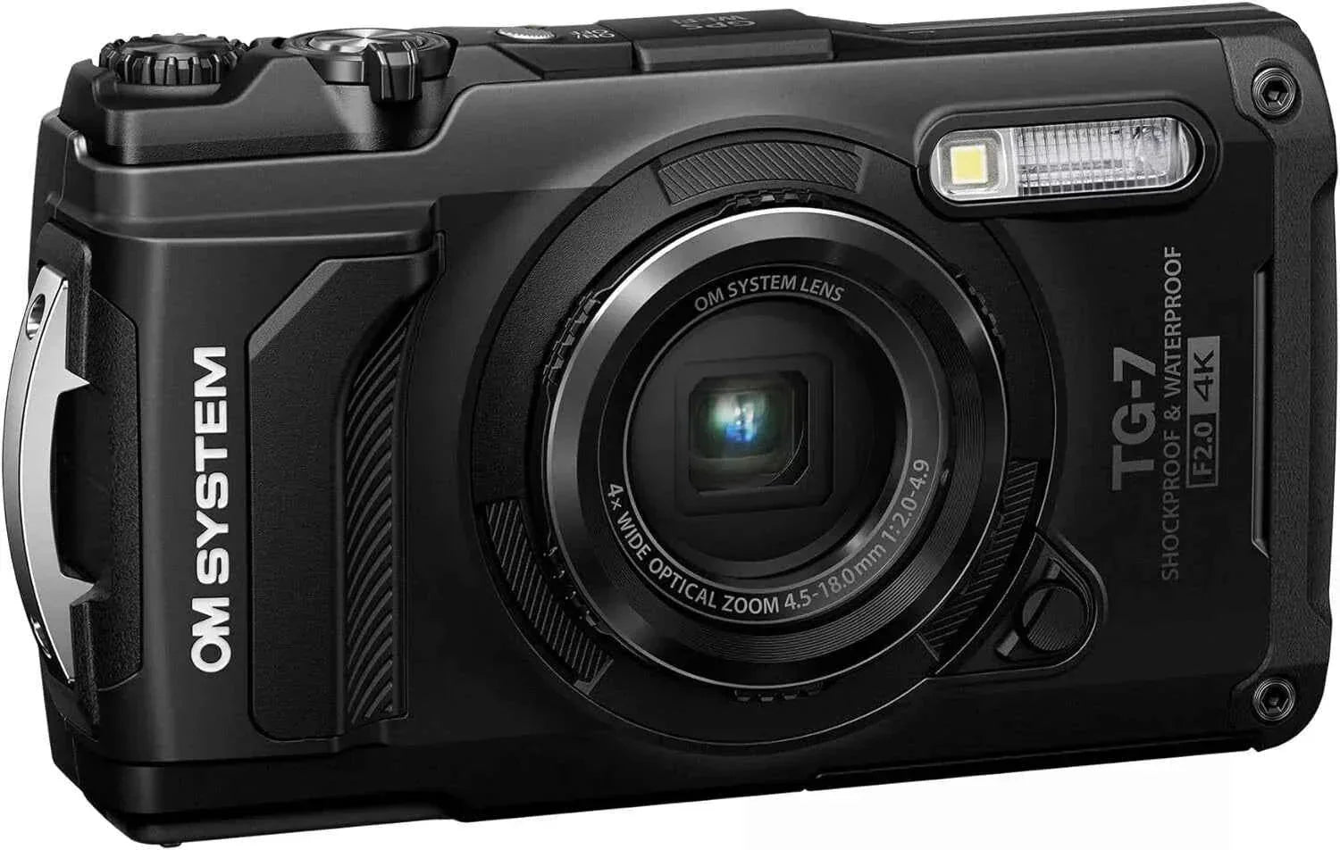 OM SYSTEM Tough TG - 7 12MP Waterproof Compact Camera - Black (4K) - digitalfocuspro