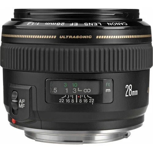 Canon EF 28mm f/1.8 USM Wide-Angle Prime Lens – Brand New