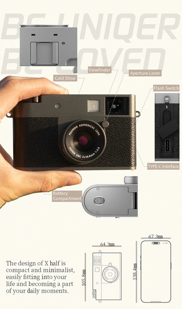 Fujifilm X Half 18MP Half-Frame Compact Camera with 10.8mm f/2.8 Lens – Silver (Brand New)