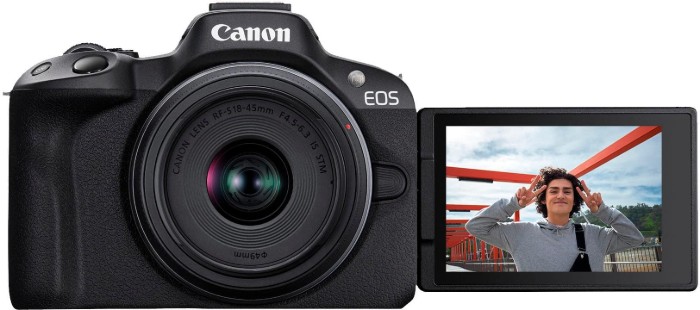 Picture of Canon EOS R50 4K Mirrorless Camera with RF-S 18-45mm F4.5-6.3 IS STM Lens – Content Creator Kit Black (Brand New)