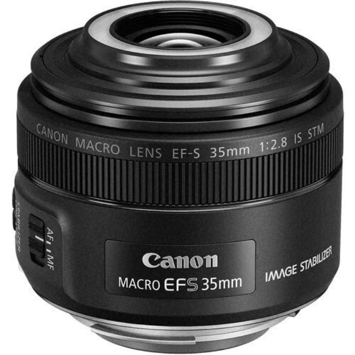 Picture of Canon EF-S 35mm f/2.8 IS STM Macro Prime Lens with Built-In Ring Light – Black (Brand New)