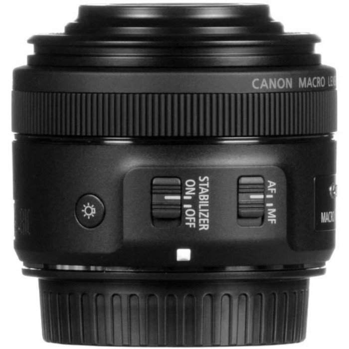 Picture of Canon EF-S 35mm f/2.8 IS STM Macro Prime Lens with Built-In Ring Light – Black (Brand New)